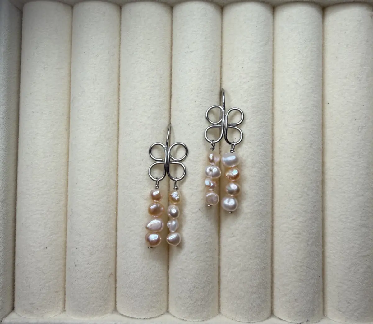 Peachy Butterfly Earrings 