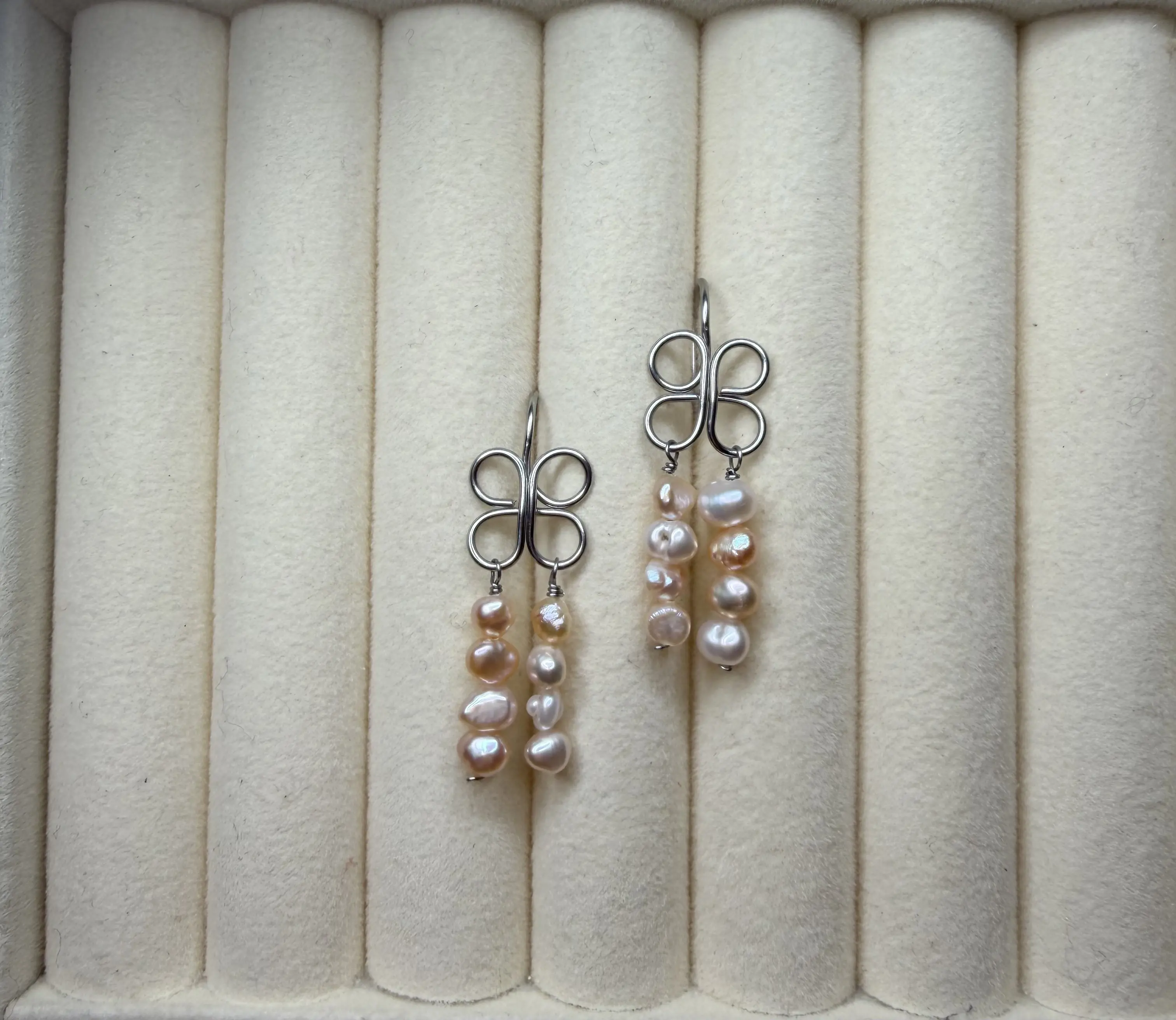 Peachy Butterfly Earrings 