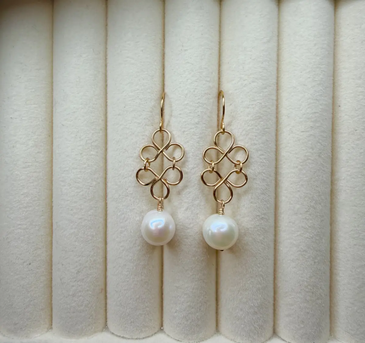 Brass Pearl Drop