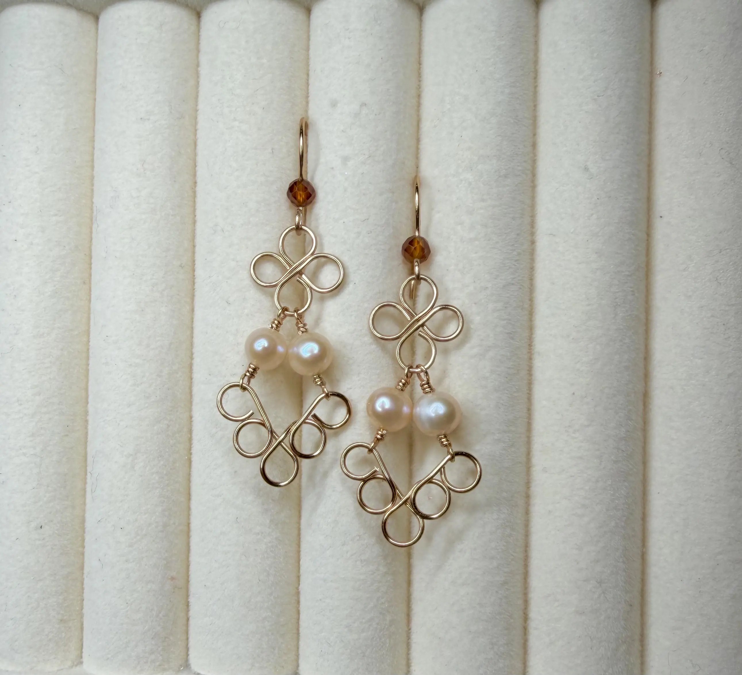 Peachy Pearl Earrings