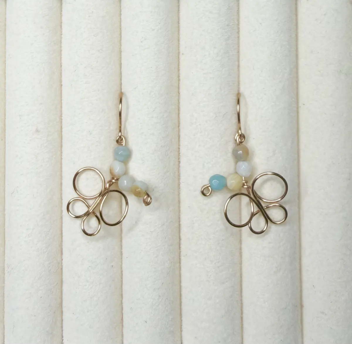 Amazonite Butterfly Earrings