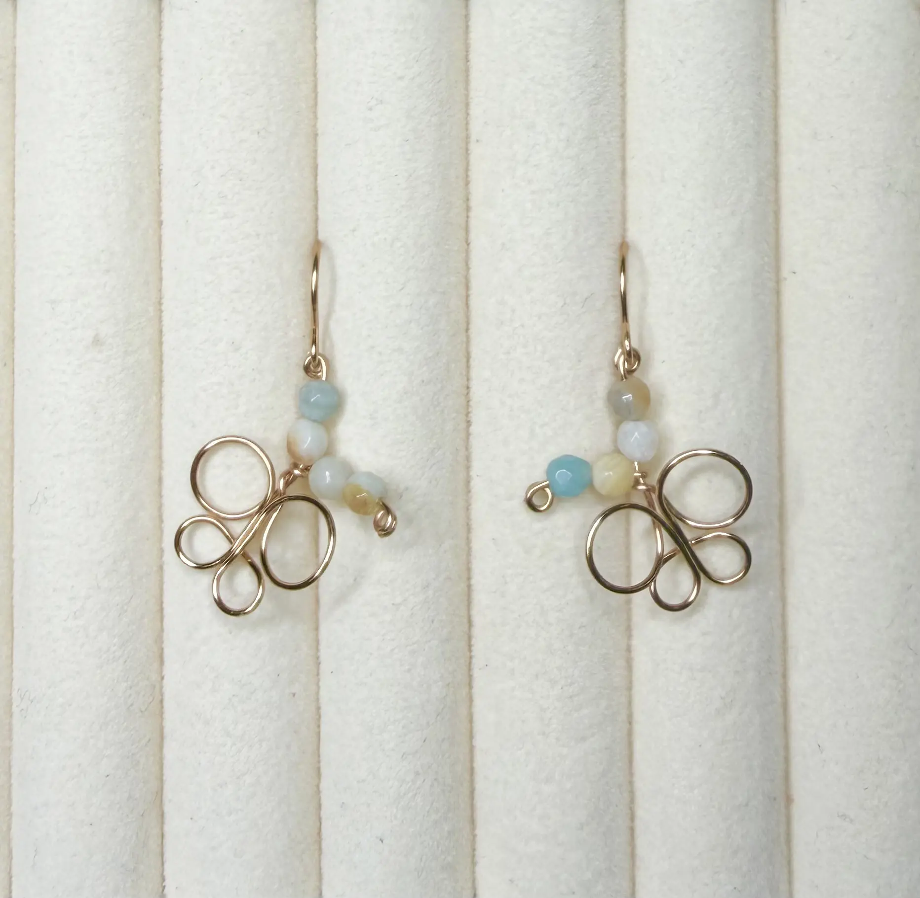 Amazonite Butterfly Earrings