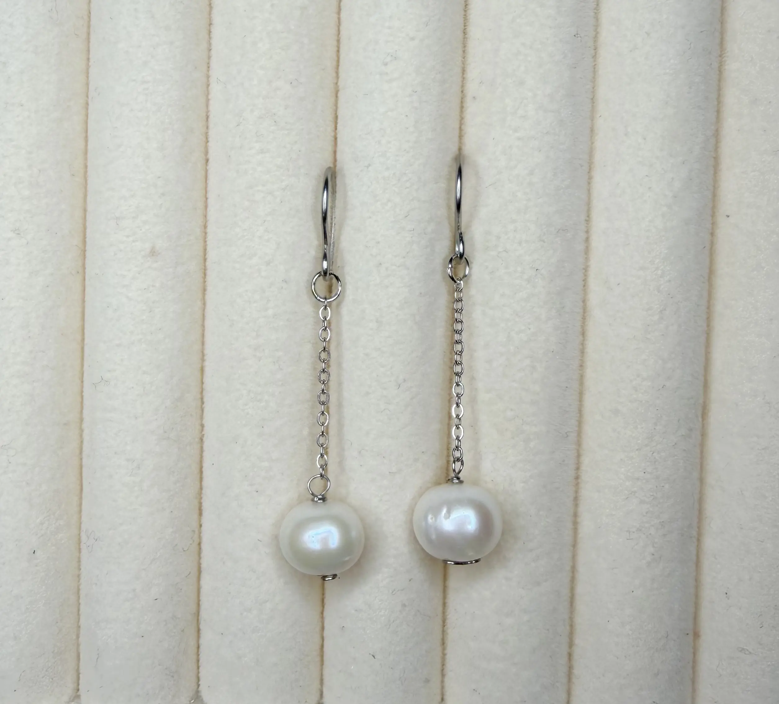 Stainless Pearl Drop
