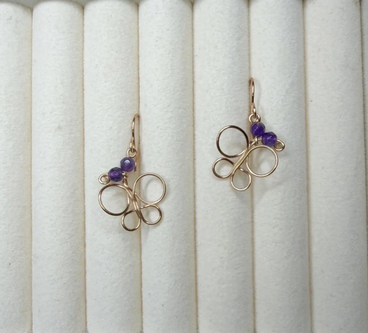 Amethyst Butterfly Earrings