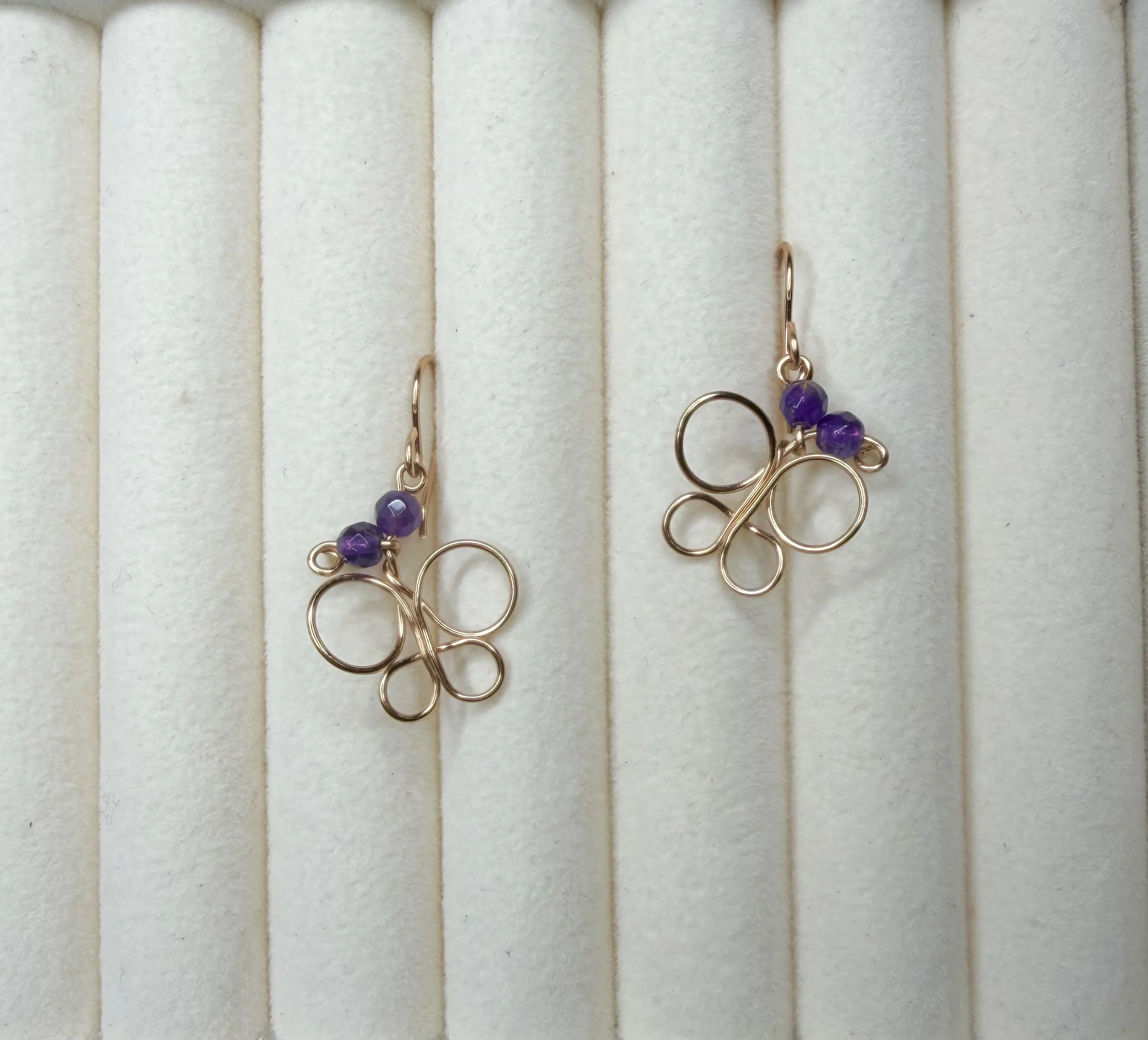 Amethyst Butterfly Earrings