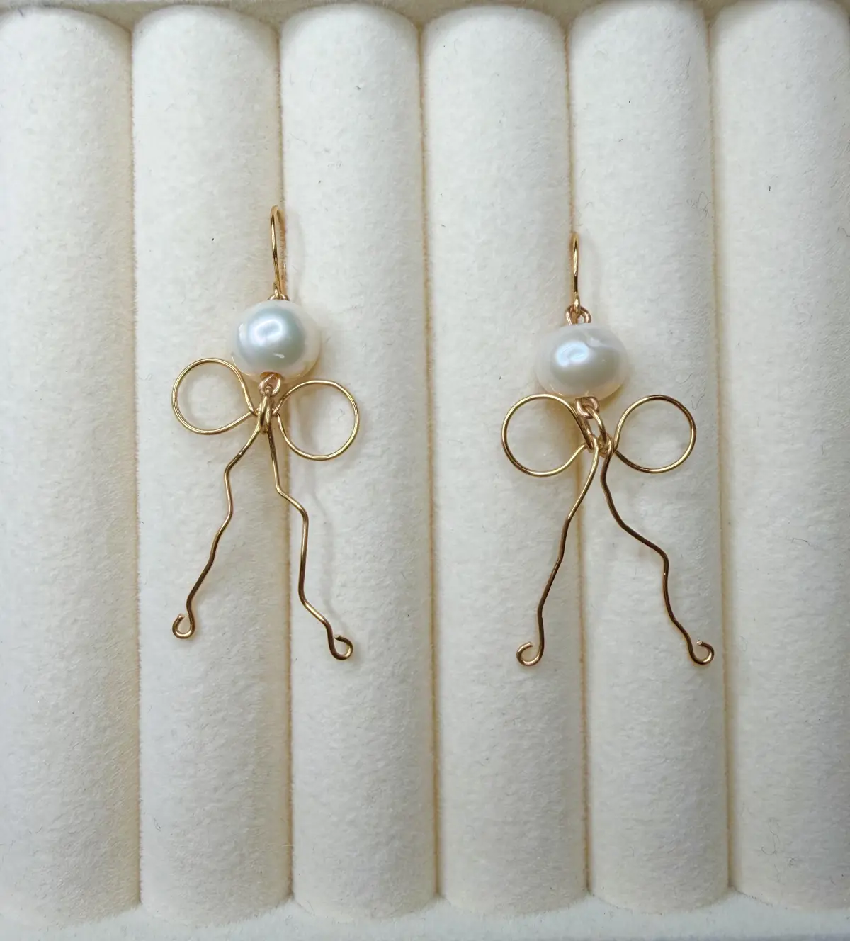 Brass Bow Earrings