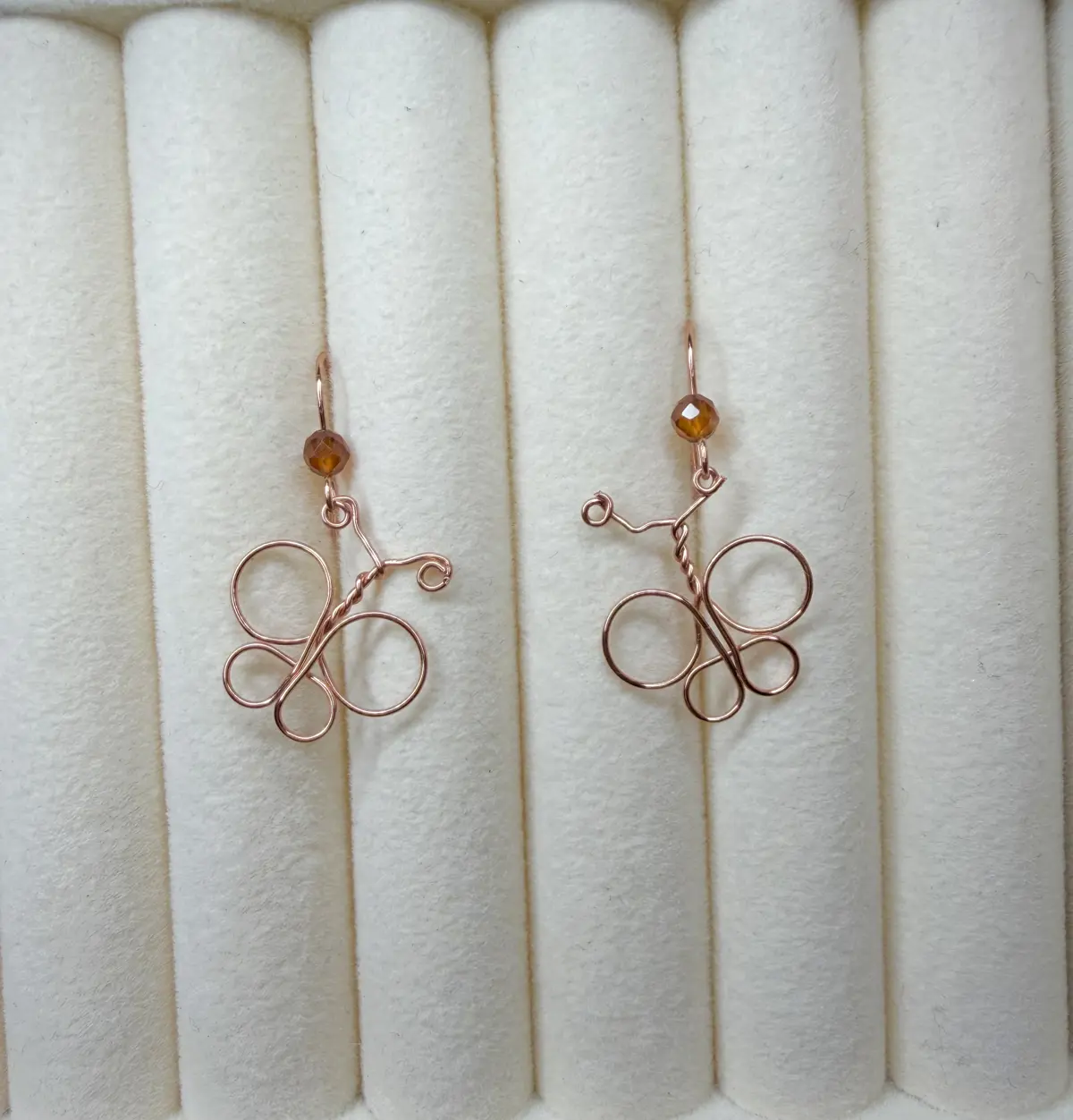 Garnet Butterfly Earrings