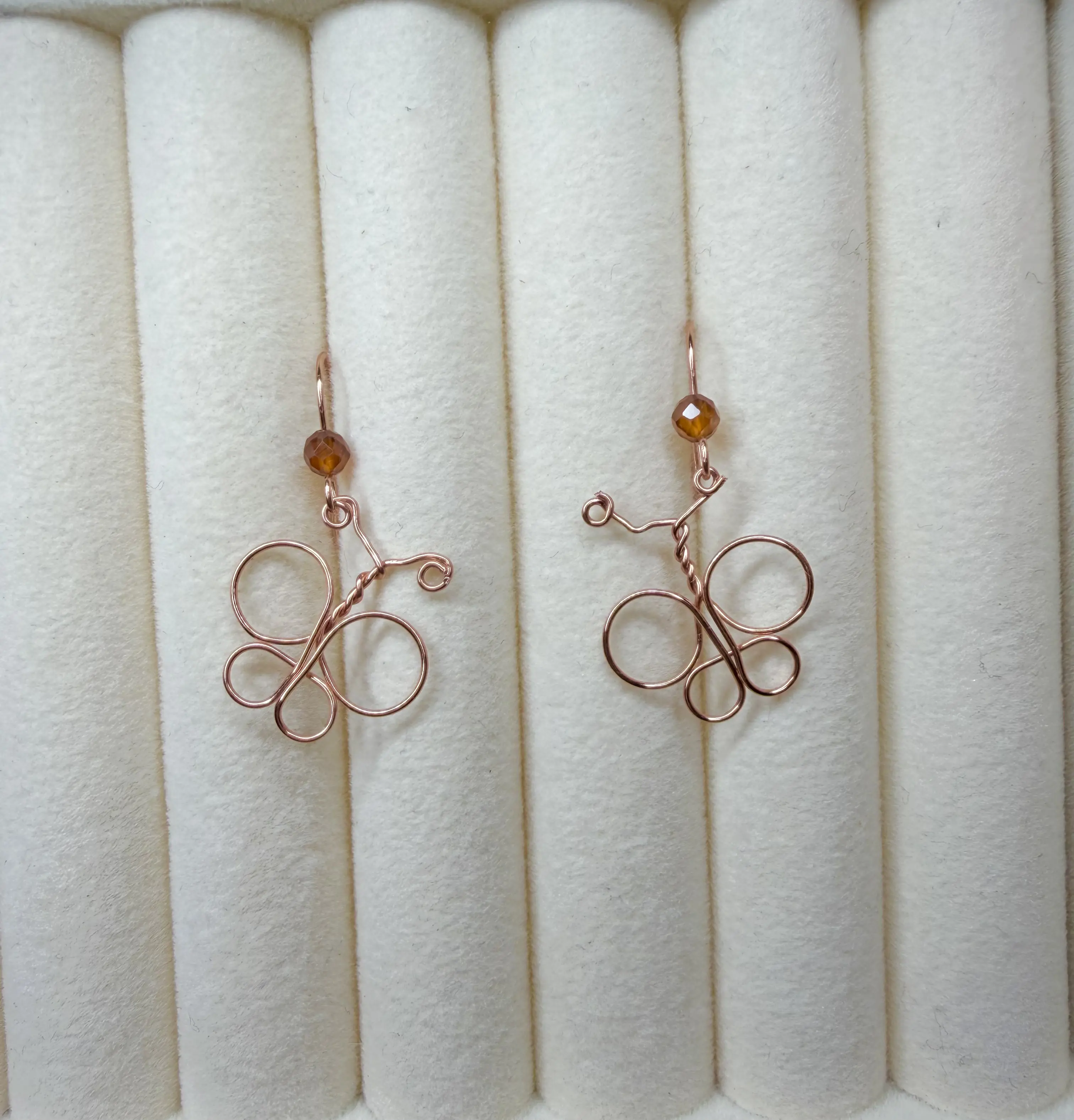 Garnet Butterfly Earrings