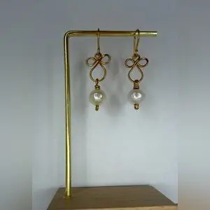Angel Design Pearl Earrings